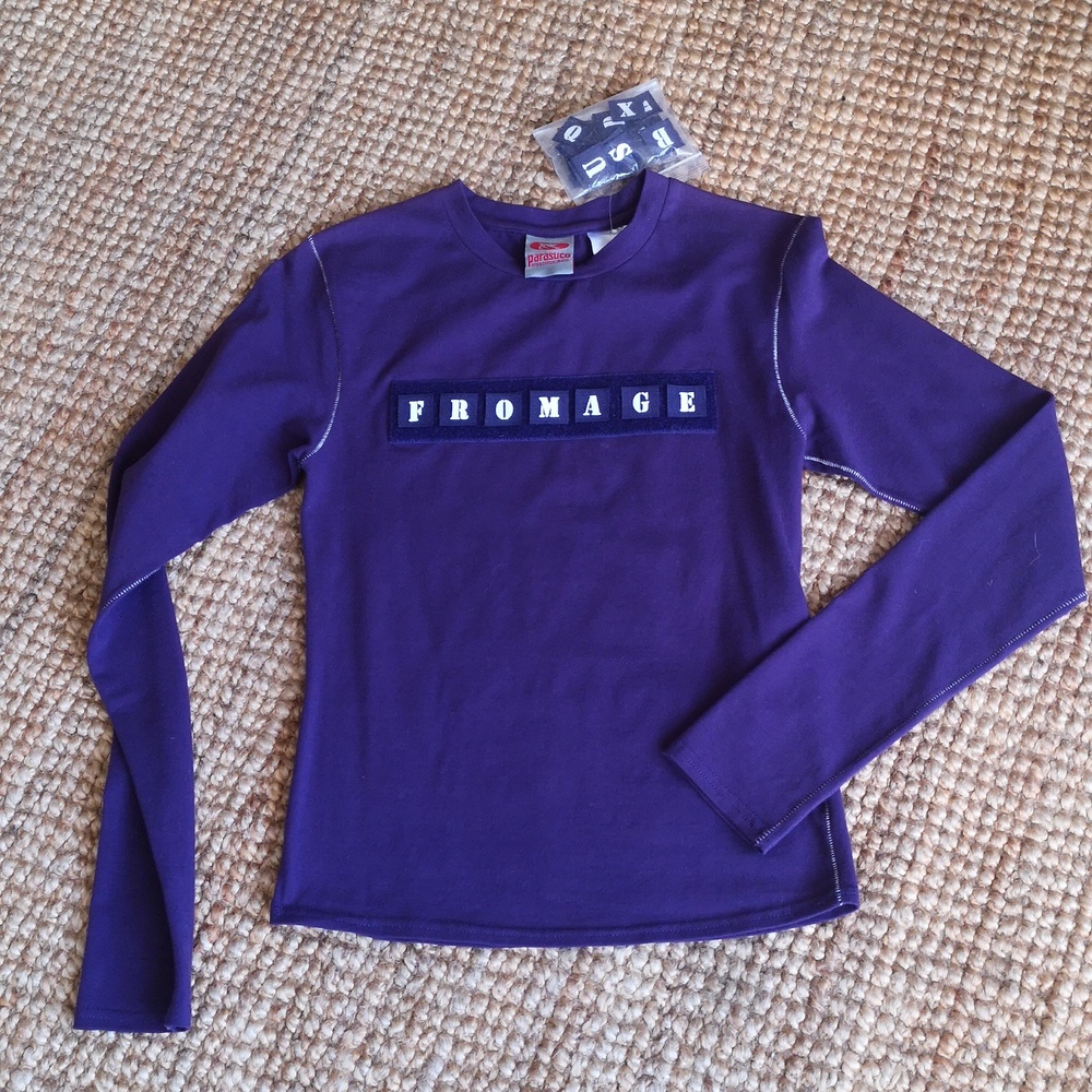 Parasuco Purple Long Sleeve "FROMAGE" Graphic Tee